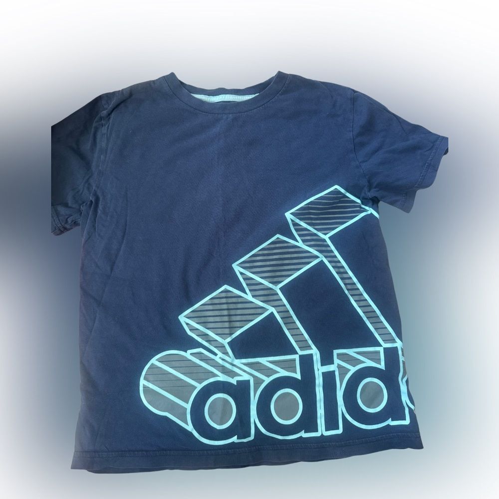 ADIDAS BLUE LOGO SHORT SLEEVE T SHIRT